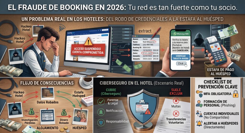 Booking y la suplantación de identidad en Octubre 2026: la única protección real El Ciberseguro! 1 booking
